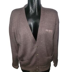 Private Member Men's Cozy Wool Blend Knit Sweater Cardigan M